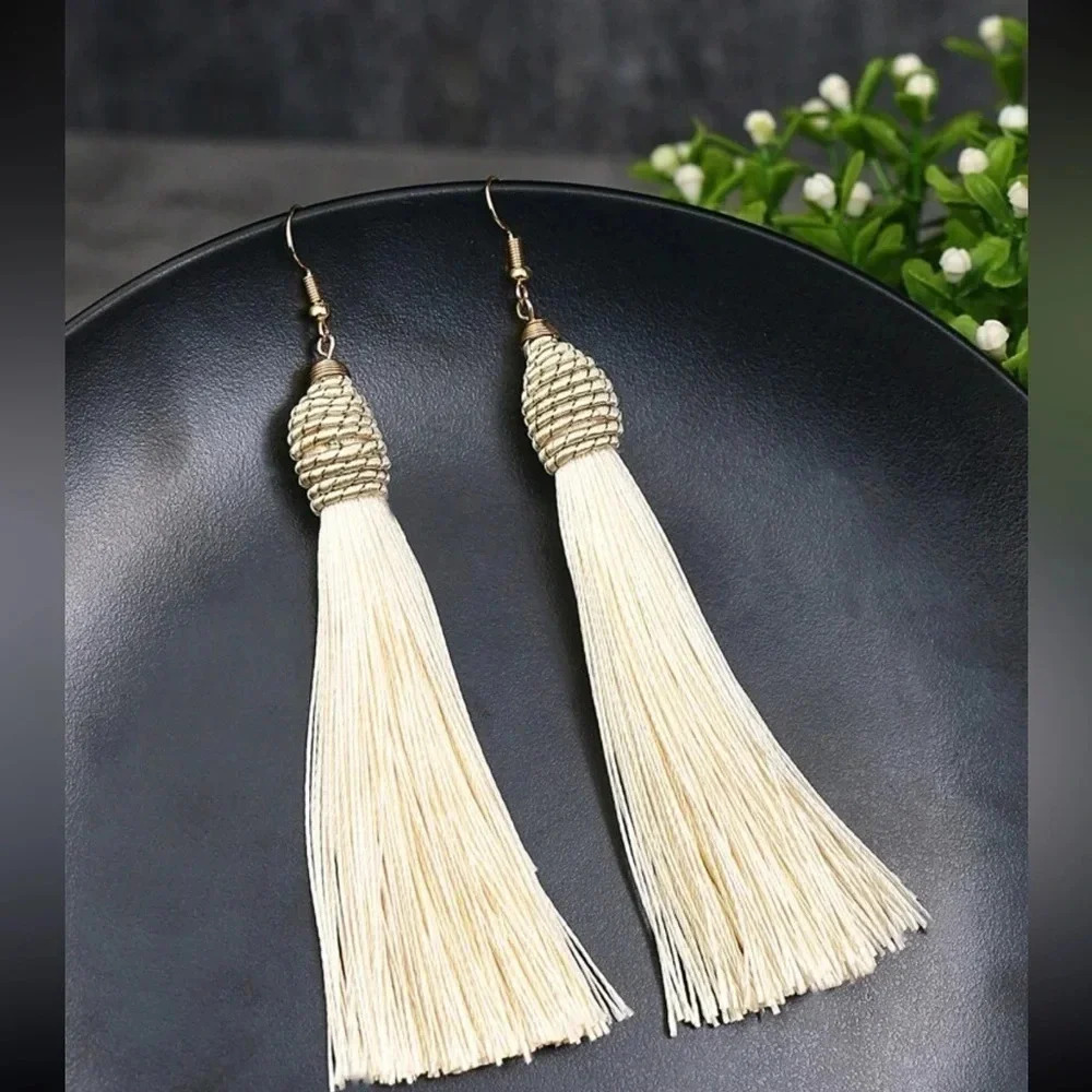 EMERY Rose Tassel Drop Earrings